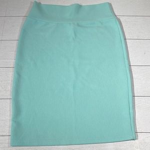 LuLaRoe Cassie Pencil Skirt Size Medium in Light Teal